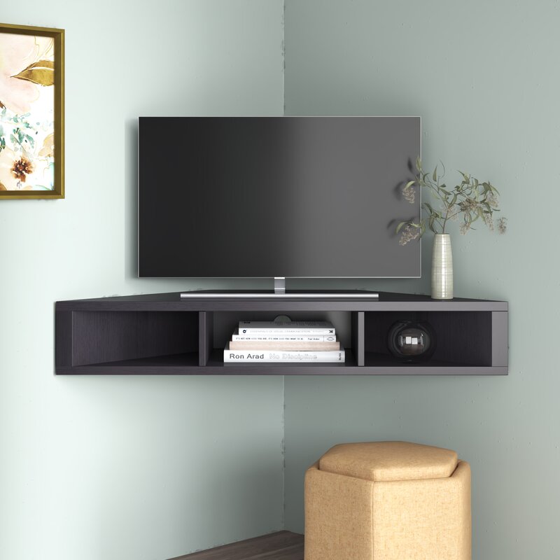 Ebern Designs French Floating Corner Tv Stand For Tvs Up To 50